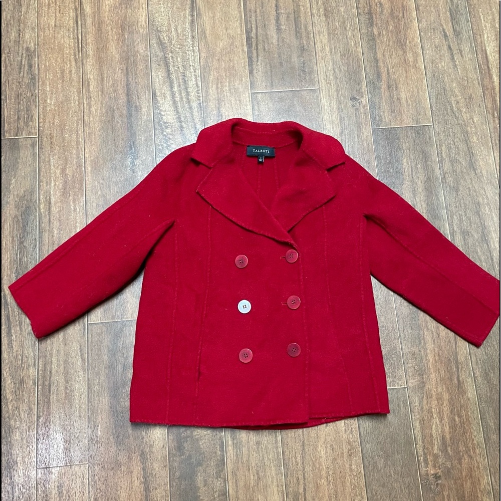 Talbots Red Short Wool Jacket - Picture 2 of 5